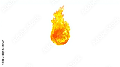 fire flames on white background
