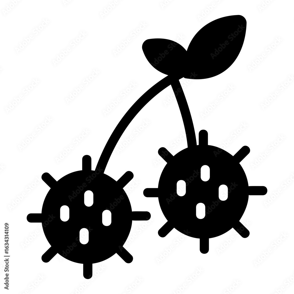 Obraz premium rambutan Solid icon