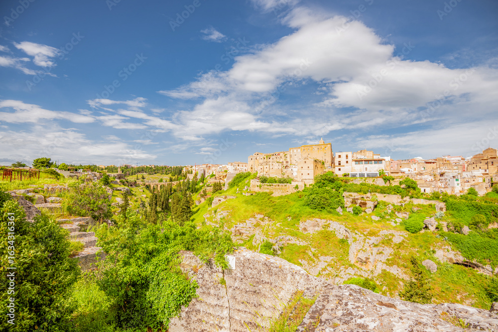 Fototapeta premium View of the old village of Gravina in Puglia near Bari. Top tourist destinations in Italy. Trip to Europe.