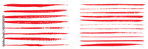 red line, grunge brush strokes, ink paint, hand drawn brush strokes, grunge background, vector texture isolated on white background