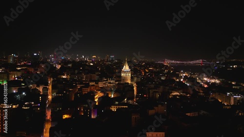 Wallpaper Mural 4K Cinematic drone footage featuring Istanbul’s iconic Galata Tower rising above the historic Beyoğlu district at. Istanbul -Turkey_011 Torontodigital.ca