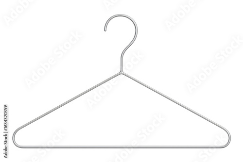 Metal Clothes Hanger on Transparent Background