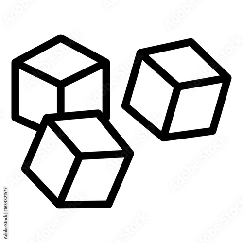 sugar cubes Line Icon