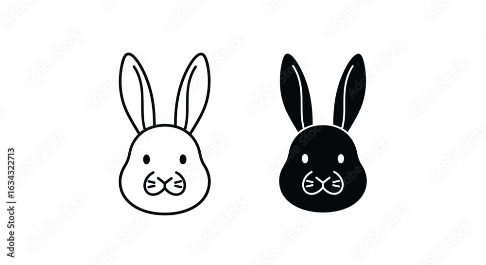 Obraz premium Rabbit Character Icons