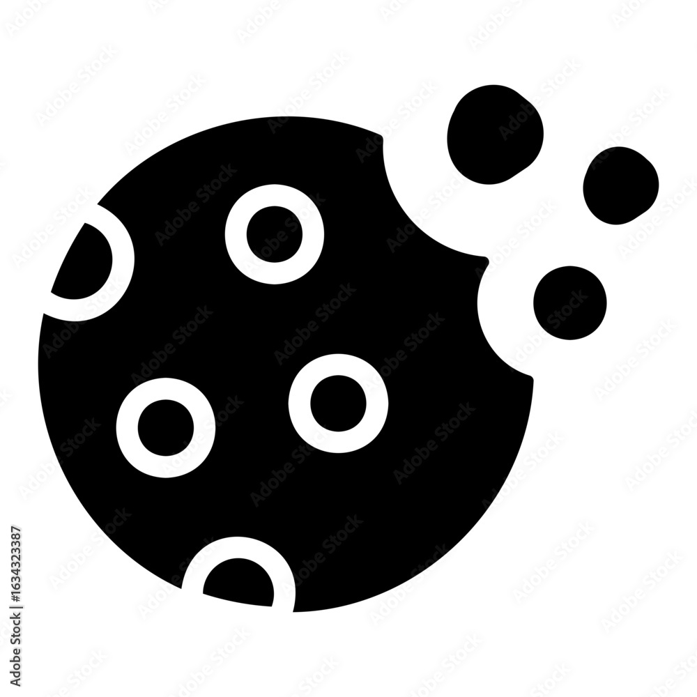 Obraz premium cookies Solid icon