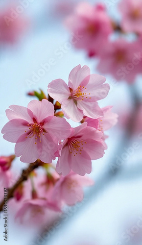 Cherry Blossom Branch Close-Up phone wallpaper