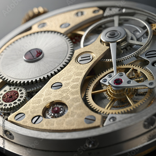 Wallpaper Mural Intricate mechanical watch movement showcasing precision engineering and luxurious craftsmanship with golden gears. Torontodigital.ca