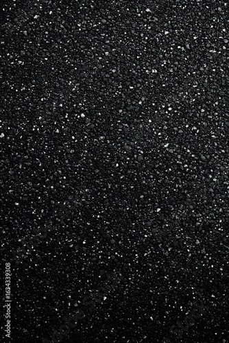 Black Asphalt Road Texture Top View Smooth Dark Grey Aggregate