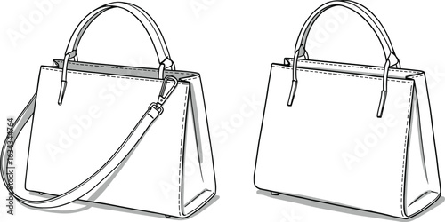 Elegant handbag design, detailed vector illustration, fashion accessory, stylish purse, must-have item, trendy bag, versatile tote, chic handbag, modern design