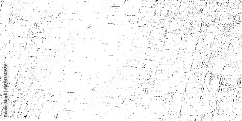 Black and white Dust overlay distress grungy effect paint. Black and white grunge seamless texture. Dust and scratches grain texture on white and black background.	