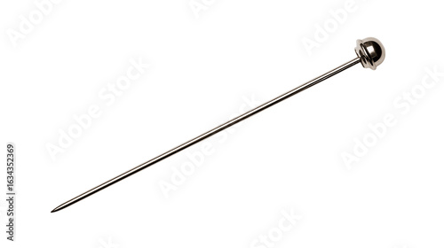 A single hat pin, white background --ar 16:9