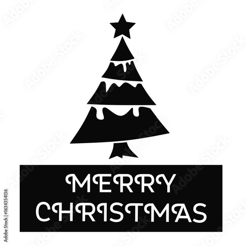 Chrismast tree sillhouette vector on white background, chrismast tree sillhouette image,decoratif chrismast tree illustration,chrismast tree sillhouette stock vector 