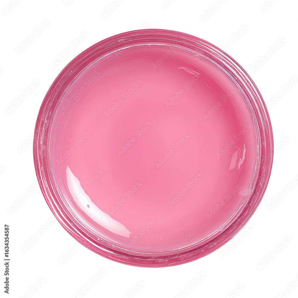 Round jar of bright pink lip balm Round jar of bright pink lip balm