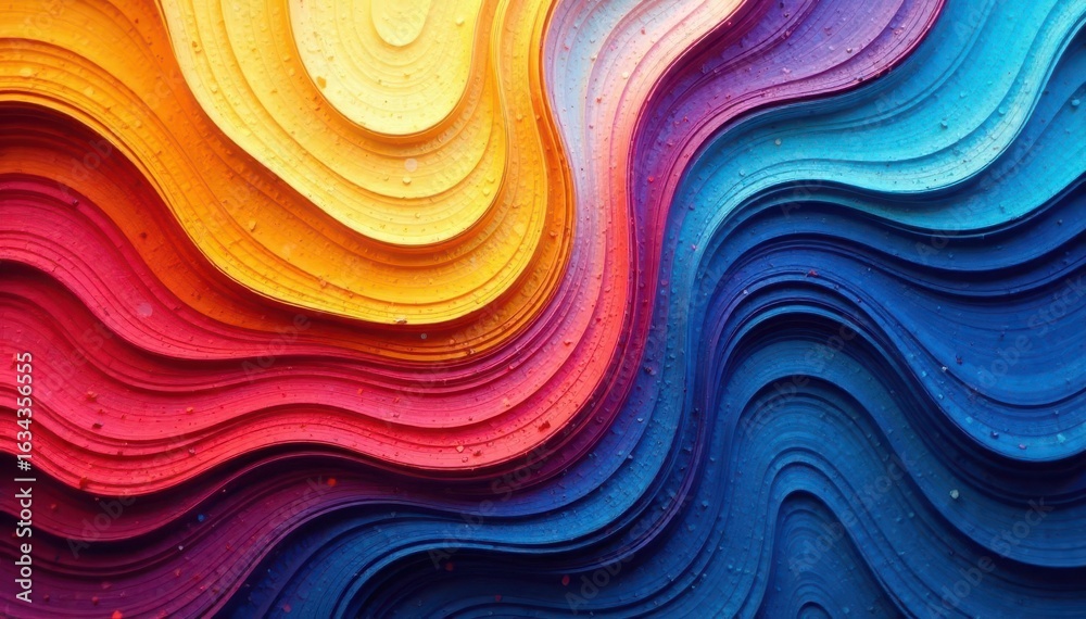 Fototapeta Intertwined colored streams, impasto-like texture, subtle linework , fluid background, color blend, abstract art