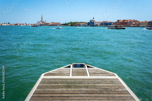 View of the Venetian Laguna, seen from the Giudecca Island. Worldwide famous, Venezia is a unique kind of city and UNESCO site.