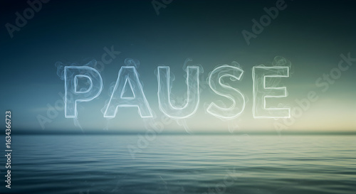 Serene Pause: A Moment of Tranquility Over the Calm Ocean