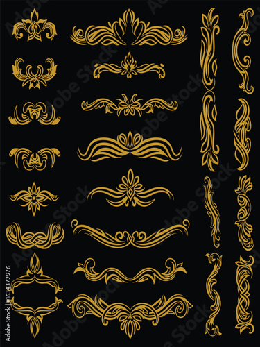 The Edgy Flow Vector Decorative Ornamental Frames Collection