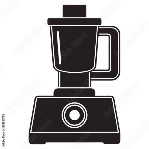 Modern silhouette of an electric food processor for kitchen and cooking design
