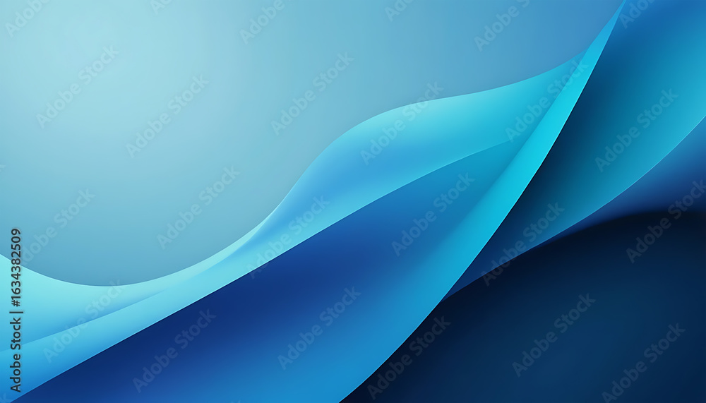 Obraz premium Abstract Blue Wave Pattern on White Background for Modern Design