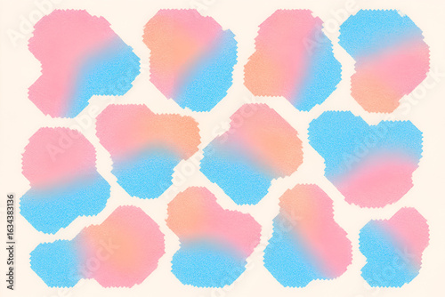 abstract pastel gradient shapes with noisy texture