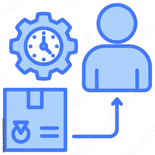 Lead Time Blue Icon