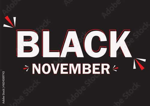 Flat color Black November