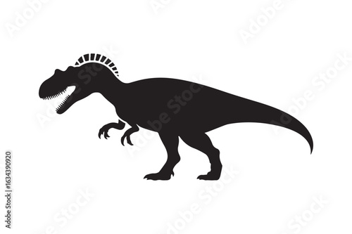 Allosaurus Dinosaur Silhouette Vector for Prehistoric and Jurassic-era Designs