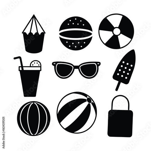 set of basketball icons