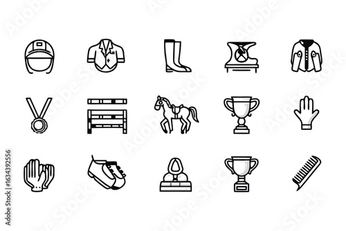 Equestrian Competition Icons – Eventing & Racing