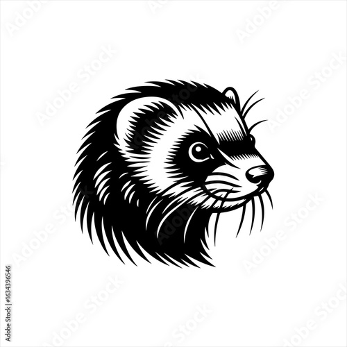Ferret head illustration