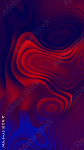 3d paper cut layer dynamic wave abstract red and blue background video. animated gradient flow wavy business background
