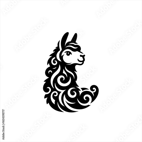 A stylized llama illustration