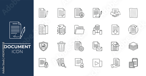 Document Icon for Files and Records, File Icon for Data and Paperwork