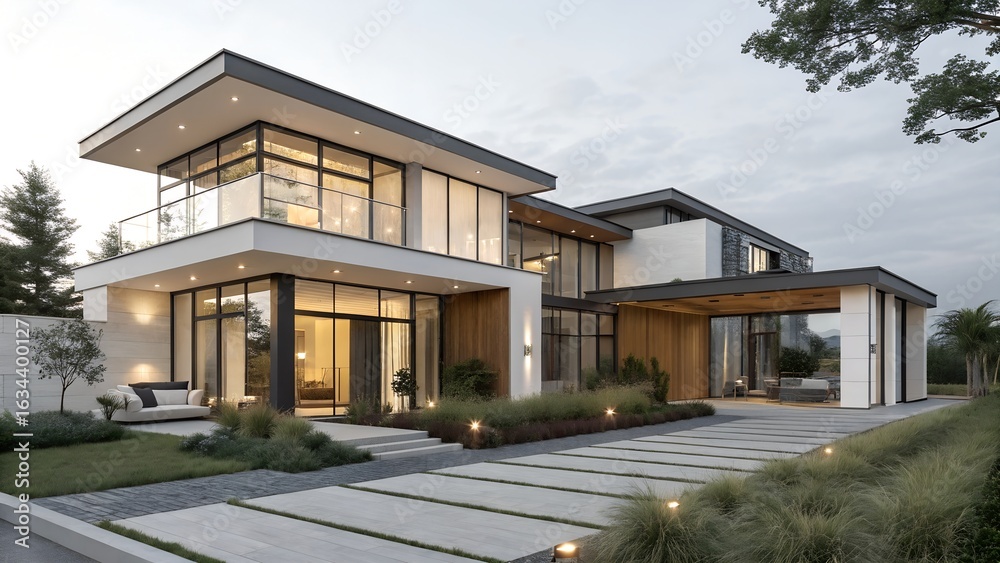 Fototapeta premium modern and contemporary home exterior design