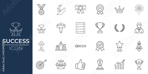 Success Icon for Business and Achievement Concepts