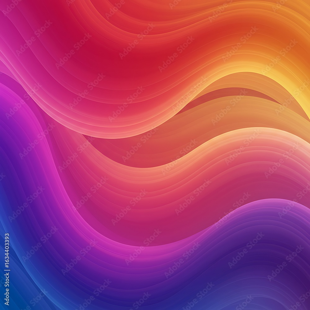 Obraz premium Fluid Rainbow Hues: Abstract Wave Art