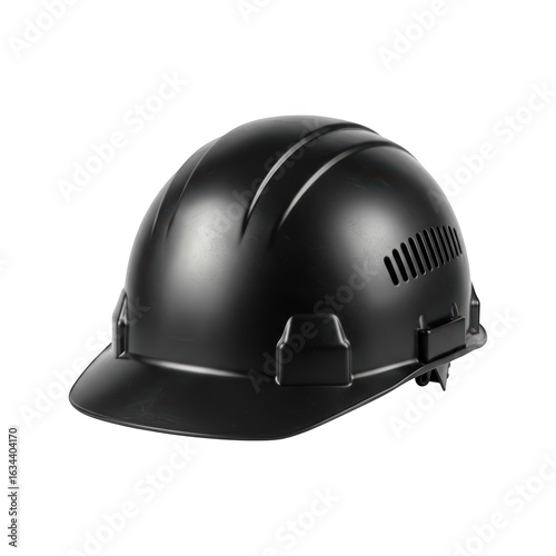 Obraz na płótnie Black Construction Helmet isolated On White Background