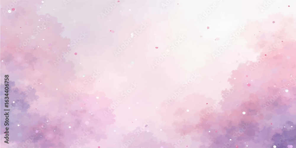 Abstract pink watercolour grunge background with bright bokeh texture and vintage holiday design