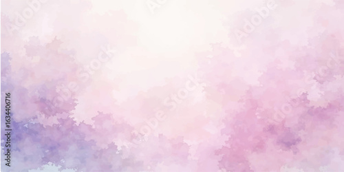 Abstract pink water colour background with splashes textured vintage paper design