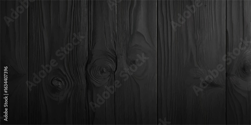 Dark wooden texture background with black wood grain pattern and vintage timber planks