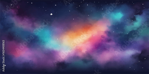 Abstract space background with stars and galaxy sky