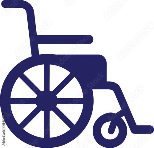 wheelchair icon accessibility symbol mobility aid disabled support blue design