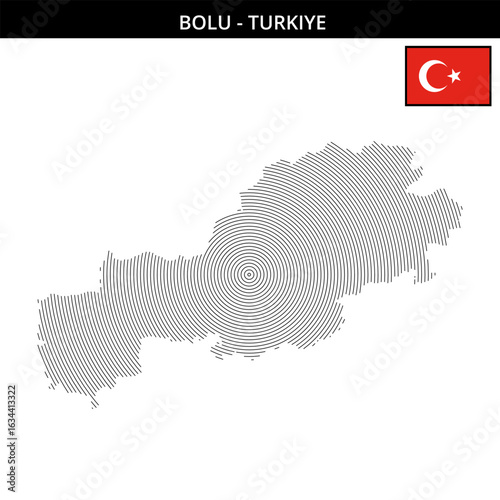 Bolu in Turkey  a unique map design