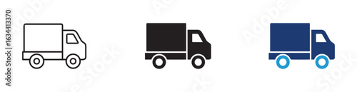 Delivery Truck icon set. Express delivery trucks icons , Vector illustration. 