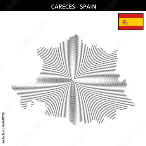 Careces Spain with its unique circular city map