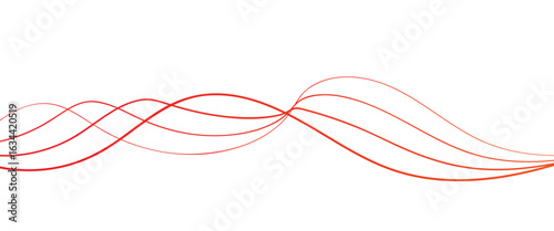 style abstract wave thin curved lines graphic for design