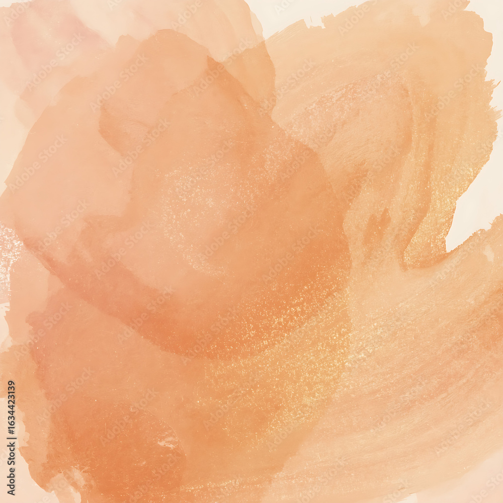 Fototapeta premium The text describes a warm apricot gold light smudge abstract background.