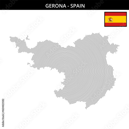 the unique geographical representation of Gerona in Spain