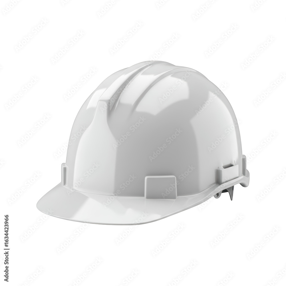 Fototapeta premium White Construction Helmet isolated On White Background