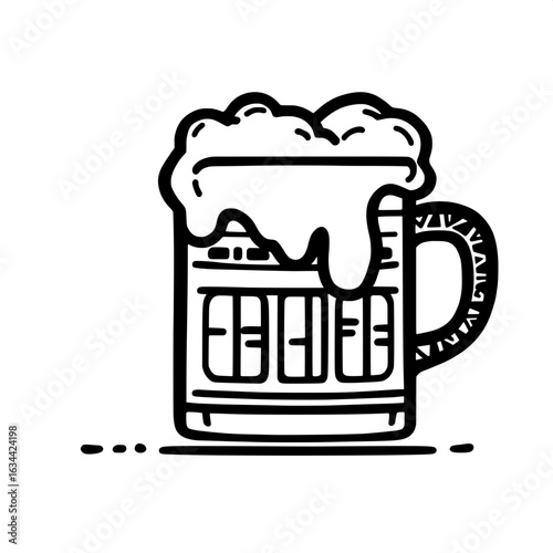 Icon representing the Oktoberfest beer mug, ideal for festival and beer-related content.